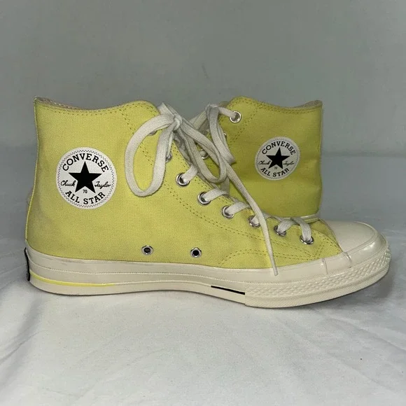 Converse Chuck Taylor All Star 70 Hi Light Yellow Sneakers Shoes Size M 11 W 13 - Picture 9 of 16